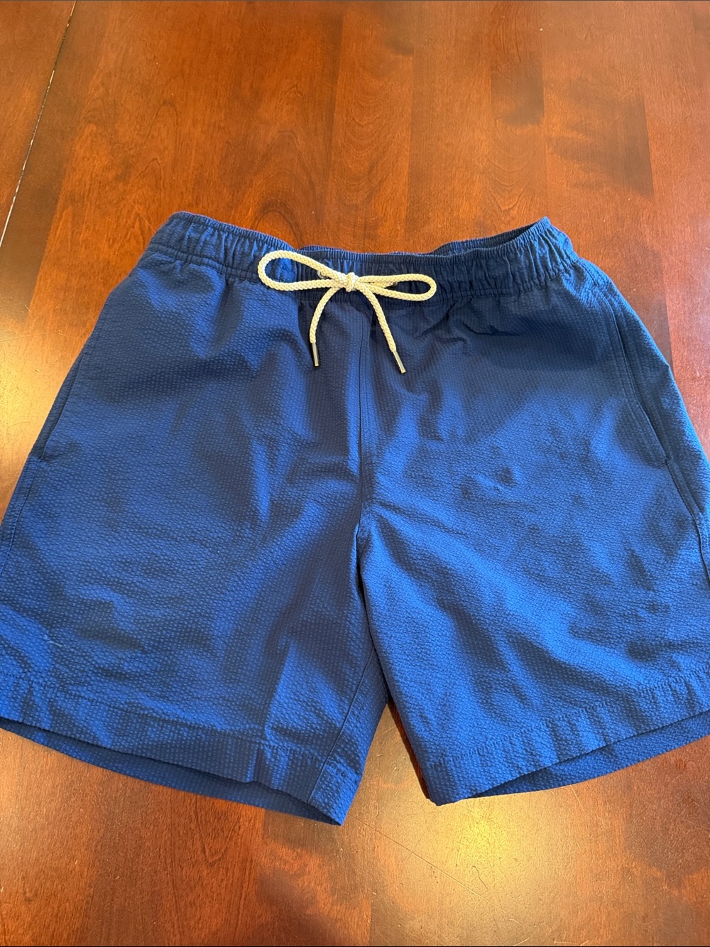 3209202 FAIR HARBOR bayberry swim trunk in navy blue EUC SZ 32